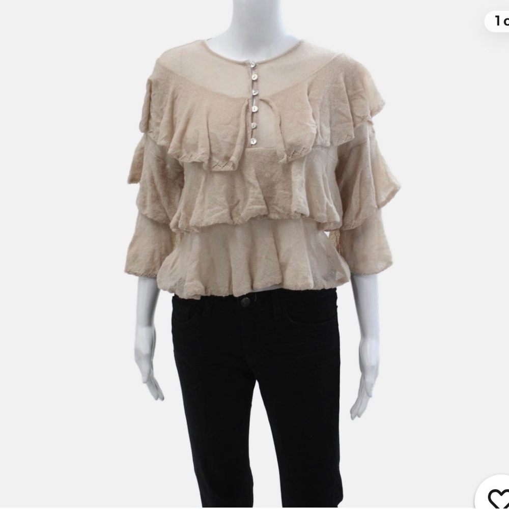 NWT light pink ruffle top